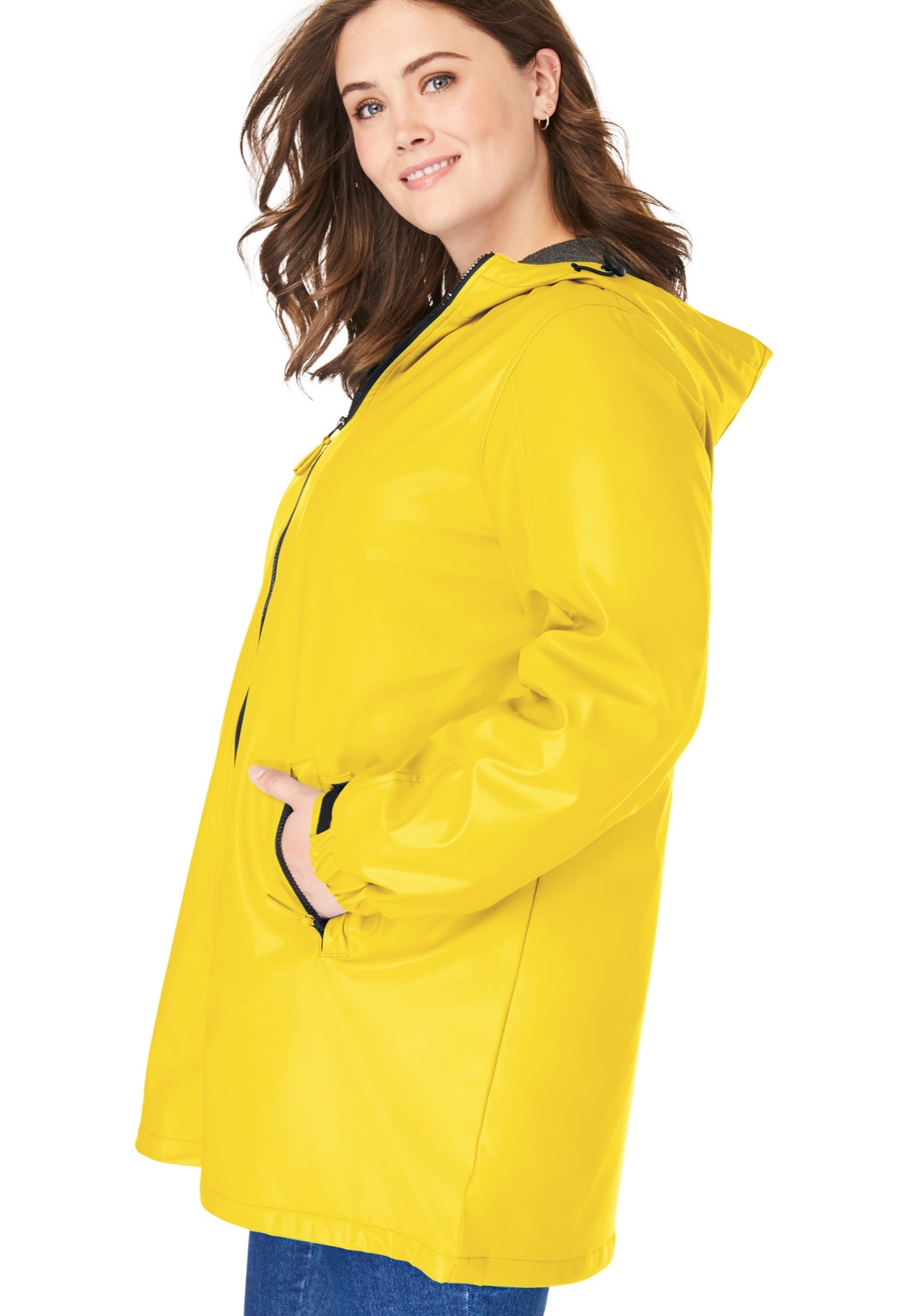 Hooded Slicker Raincoat image number 3