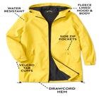 Fleece-Lined Mid-Length Slicker Raincoat image number 1