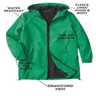 Fleece-Lined Mid-Length Slicker Raincoat image number 1