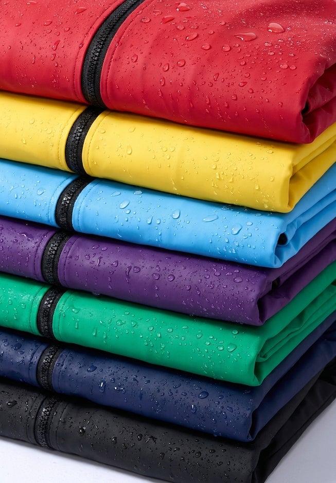 Fleece-Lined Mid-Length Slicker Raincoat image number 4