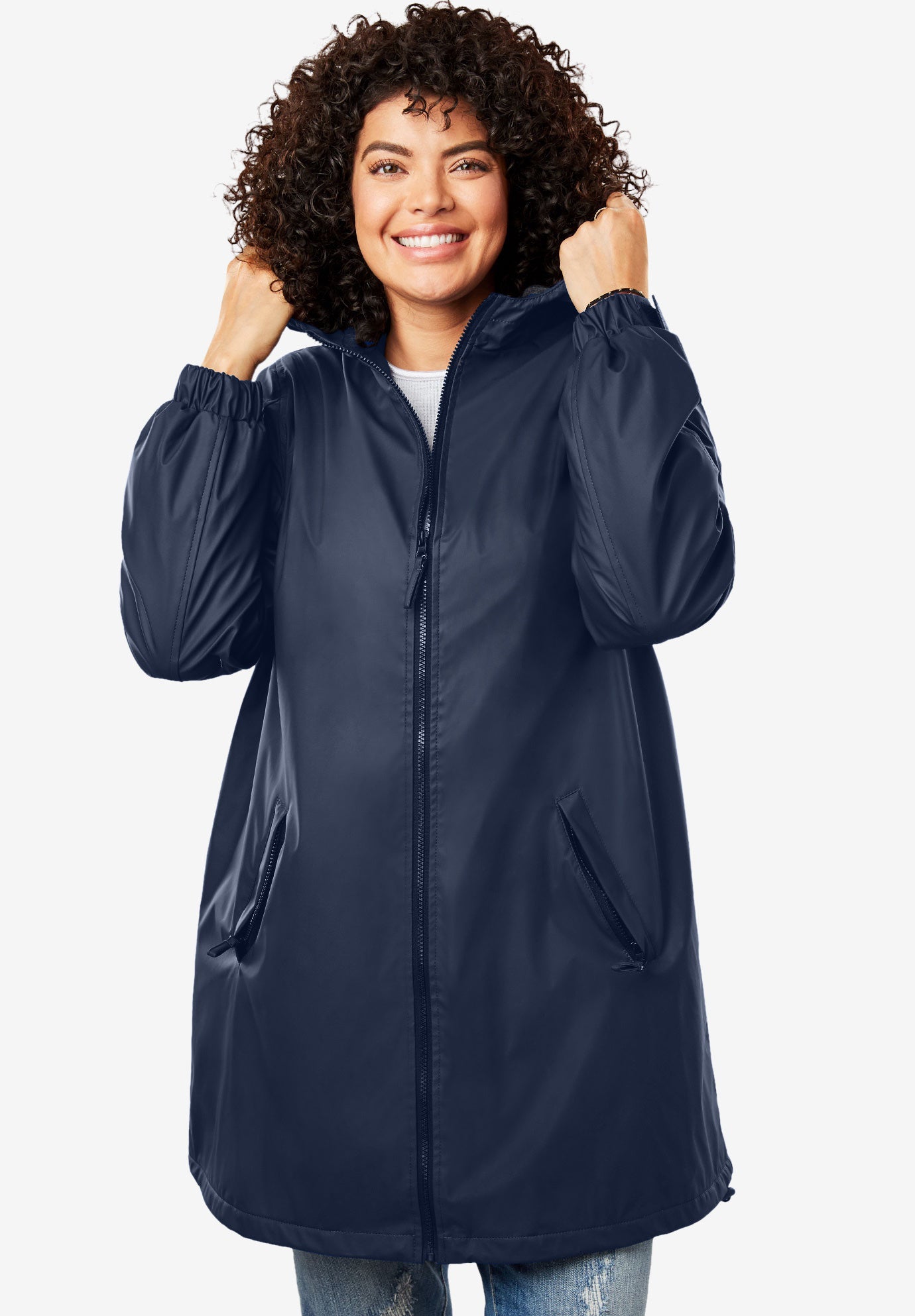 Hooded Slicker Raincoat image number 0