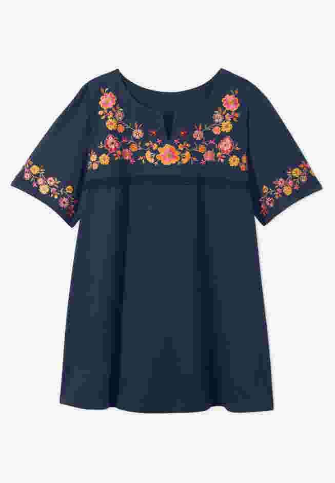 Embroidered Split-Neck Tunic image number 4
