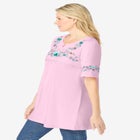 Embroidered Split-Neck Tunic image number null