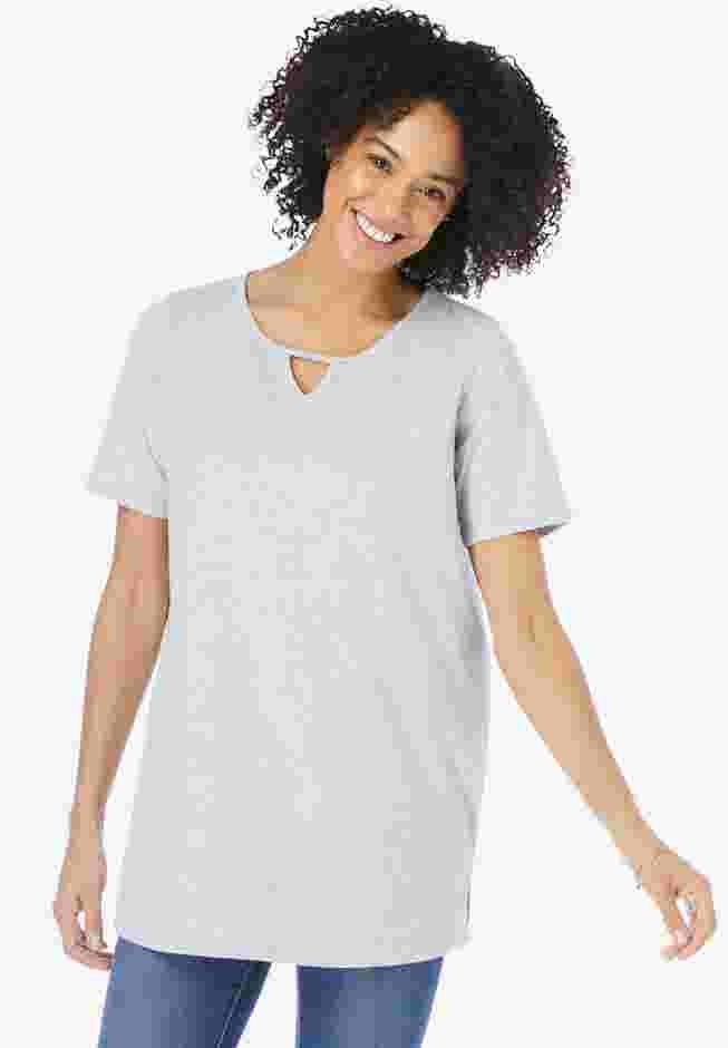 Perfect Short-Sleeve Keyhole Tee image number 7