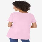 Perfect Short-Sleeve Keyhole Tee image number null