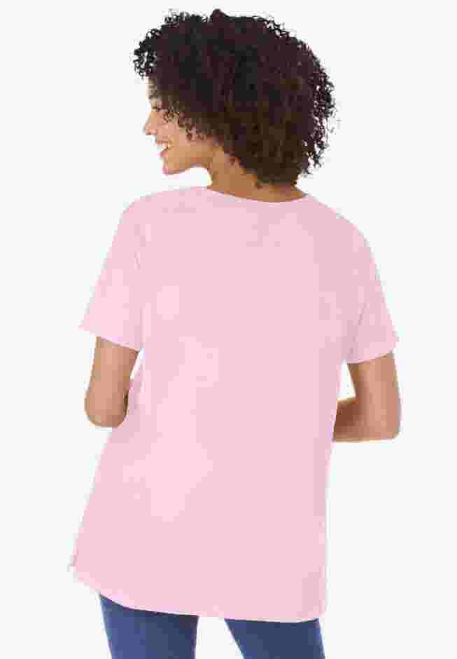 Perfect Short-Sleeve Keyhole Tee image number 1