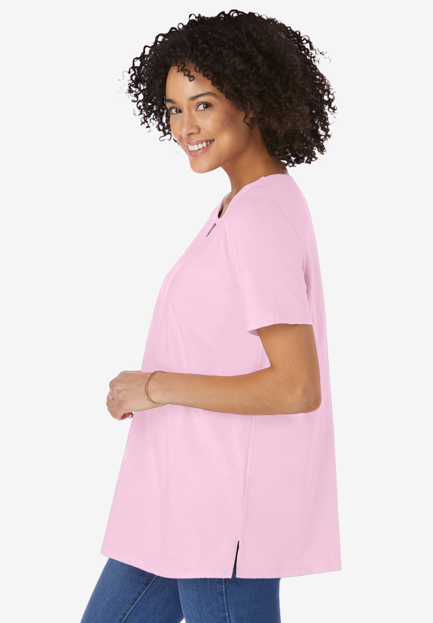 Perfect Short-Sleeve Keyhole Tee image number 2