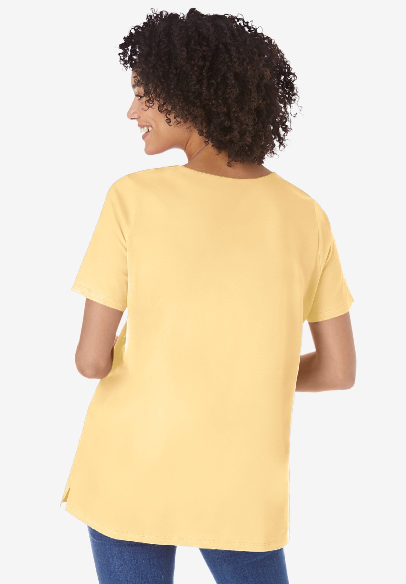 Perfect Short-Sleeve Keyhole Tee image number 1