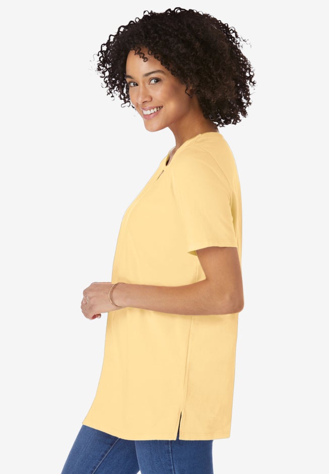 Perfect Short-Sleeve Keyhole Tee image number 2