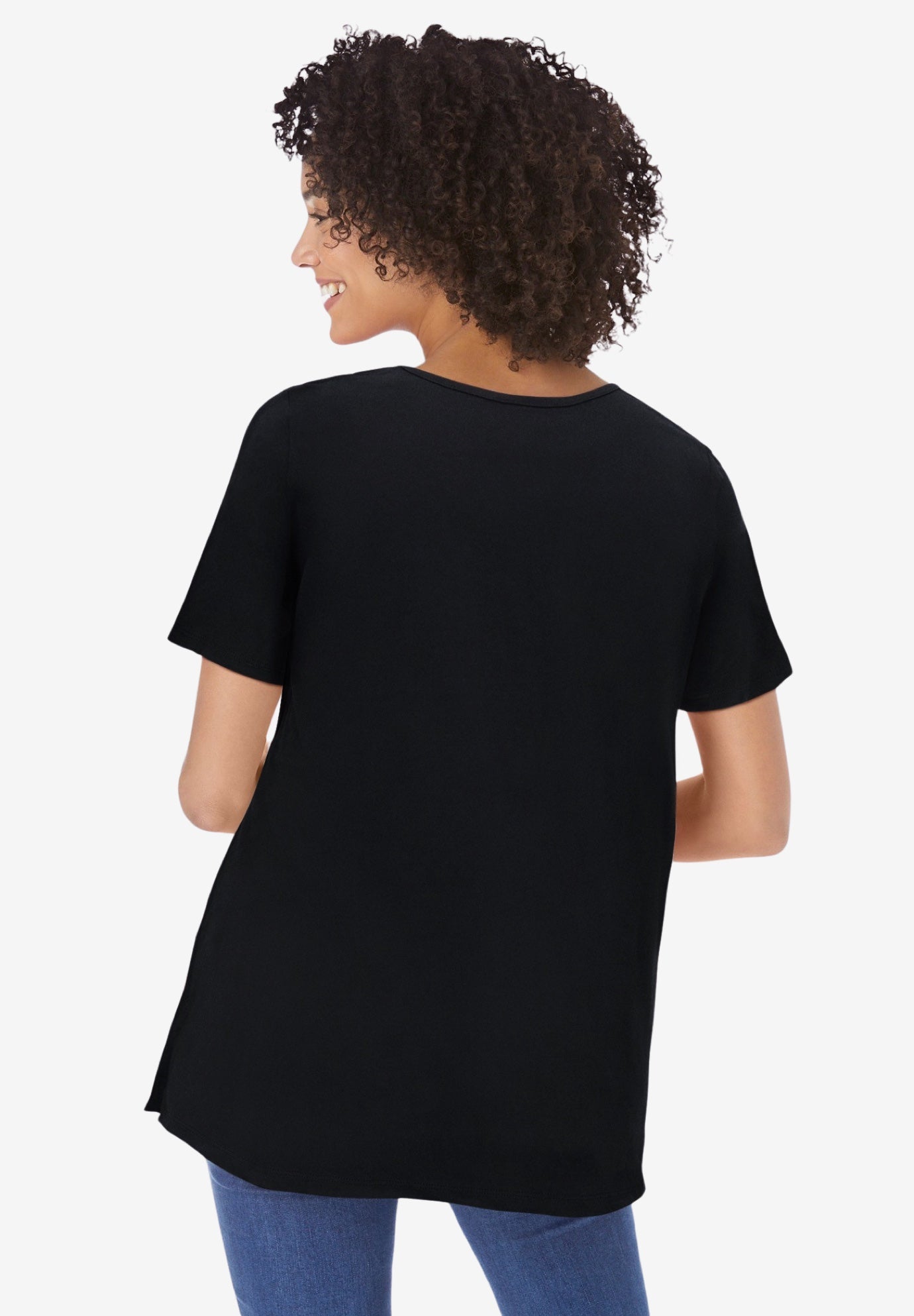 Perfect Short-Sleeve Keyhole Tee image number 1