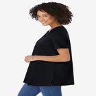 Perfect Short-Sleeve Keyhole Tee image number null