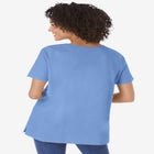 Perfect Short-Sleeve Keyhole Tee image number null