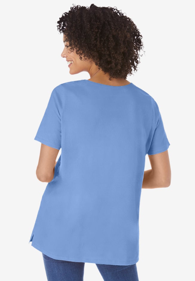 Perfect Short-Sleeve Keyhole Tee image number 1