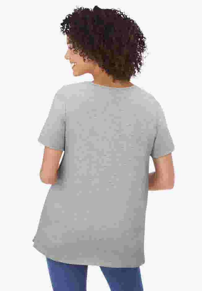 Perfect Short-Sleeve Keyhole Tee image number 1