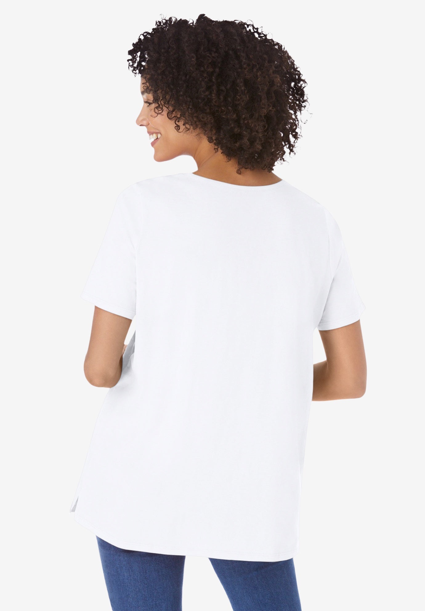 Perfect Short-Sleeve Keyhole Tee image number 1