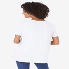 Perfect Short-Sleeve Keyhole Tee image number null