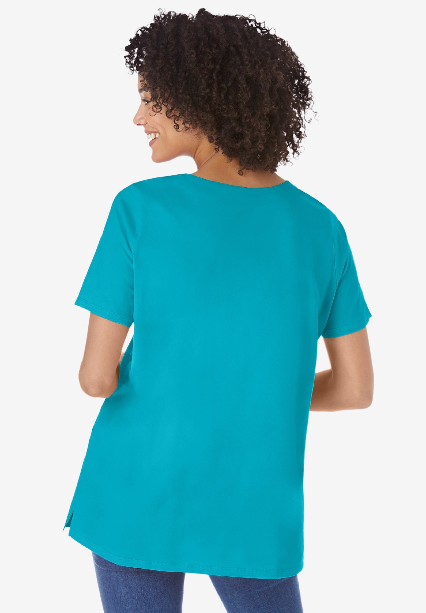 Perfect Short-Sleeve Keyhole Tee image number 1