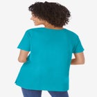 Perfect Short-Sleeve Keyhole Tee image number null