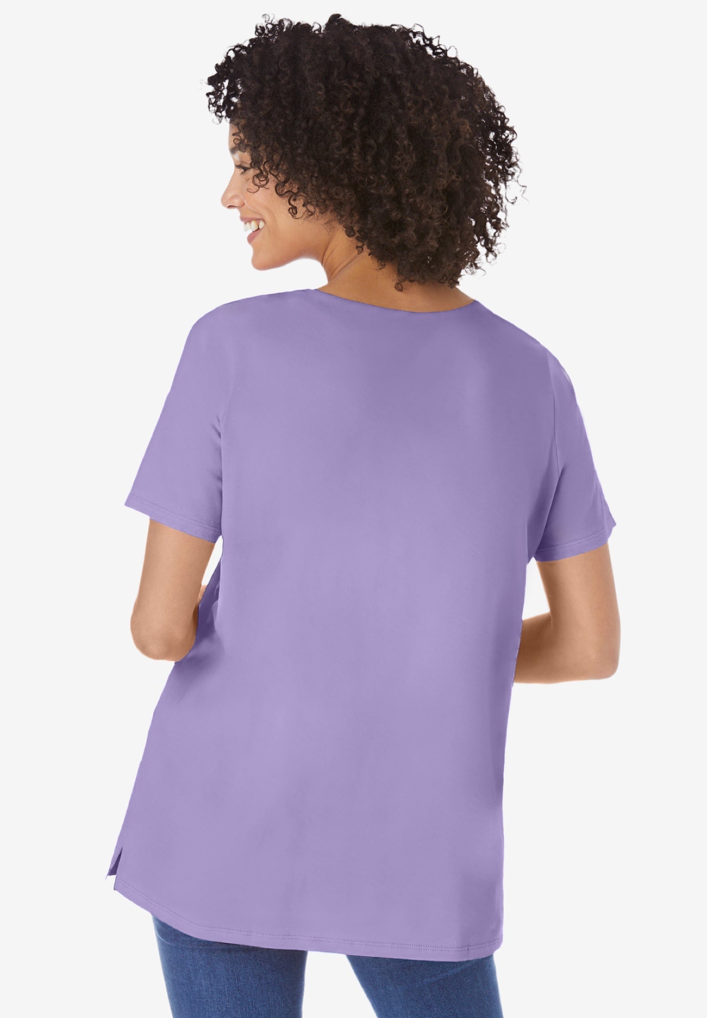 Perfect Short-Sleeve Keyhole Tee image number 1