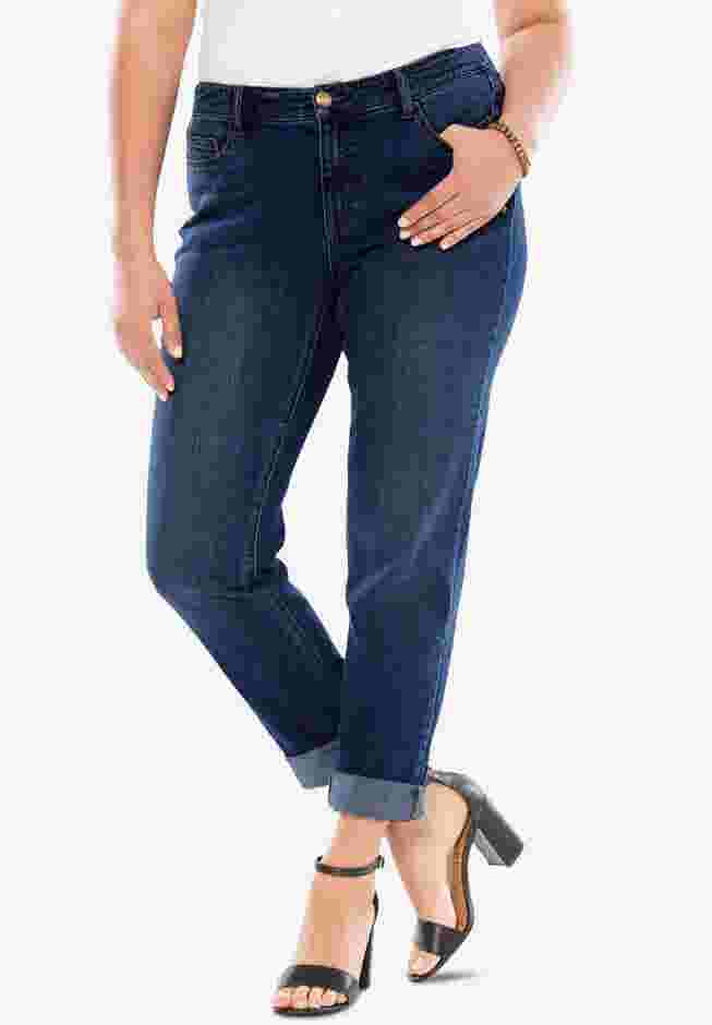 Plus Size Classic Stretch Boyfriend Jean image number 0