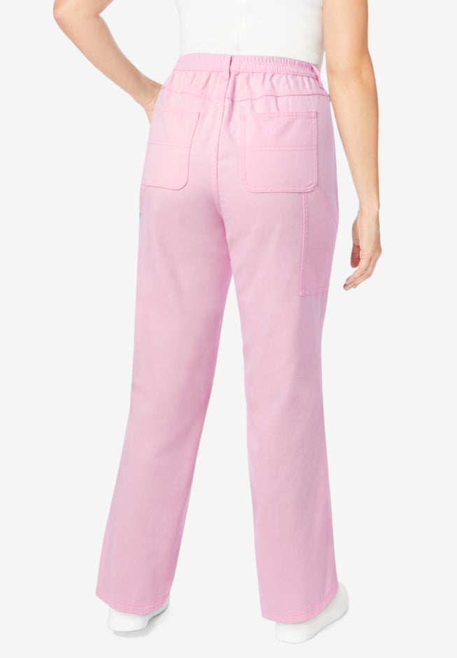 Back-Elastic All-Cotton Denim Carpenter Jeans image number 1