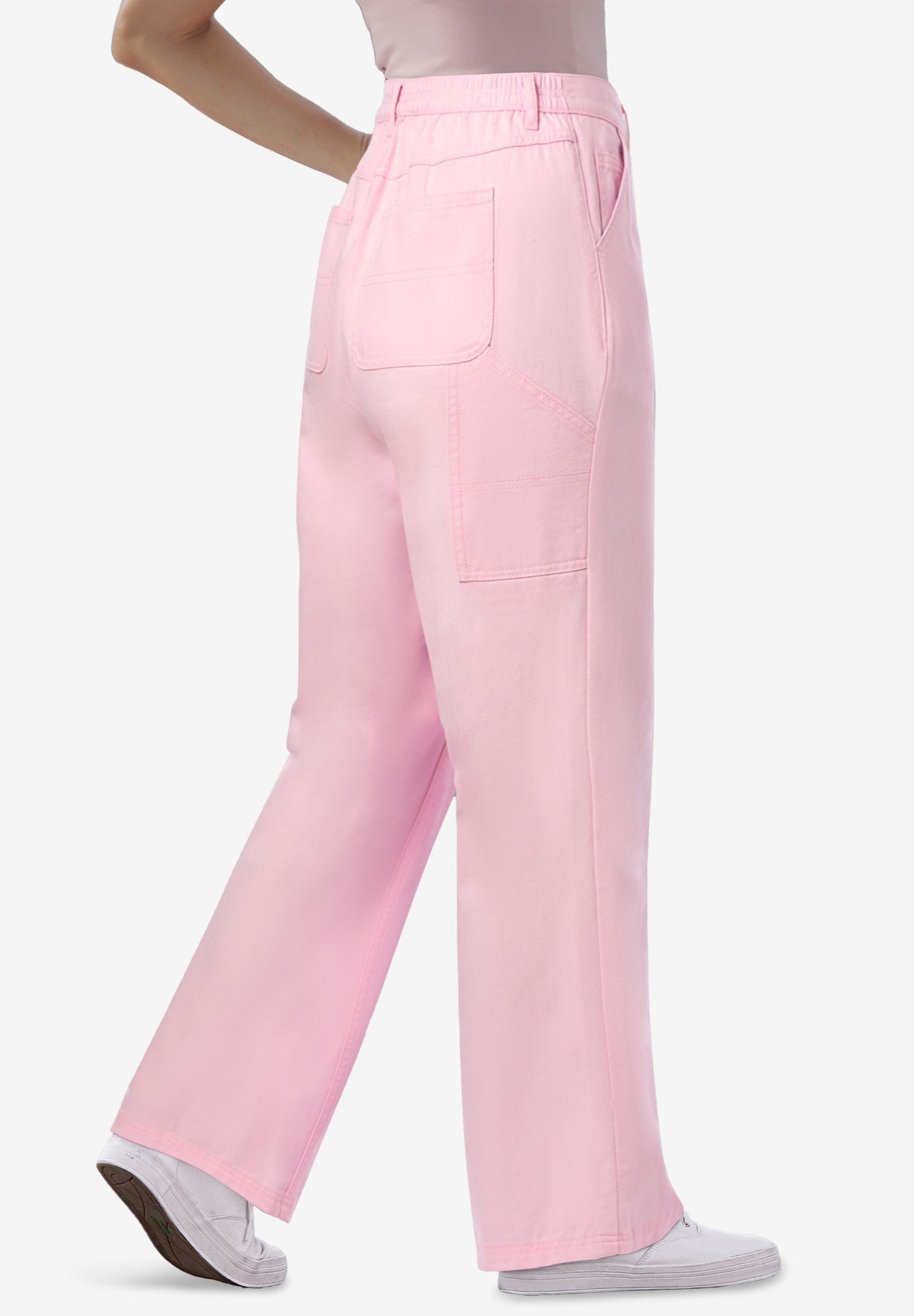 Back-Elastic All-Cotton Denim Carpenter Jeans image number 2