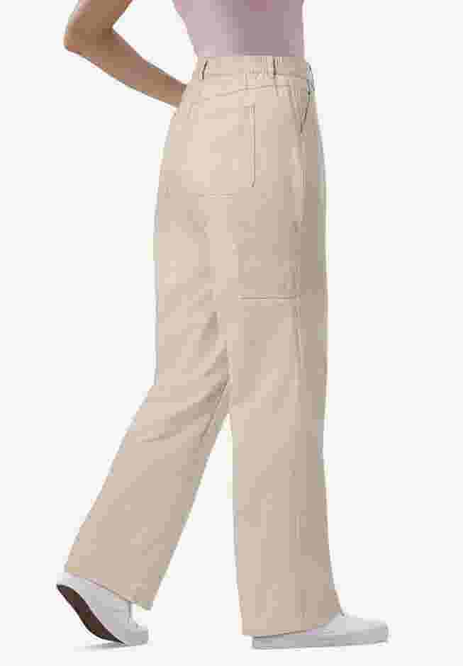 Back-Elastic All-Cotton Denim Carpenter Jeans image number 2