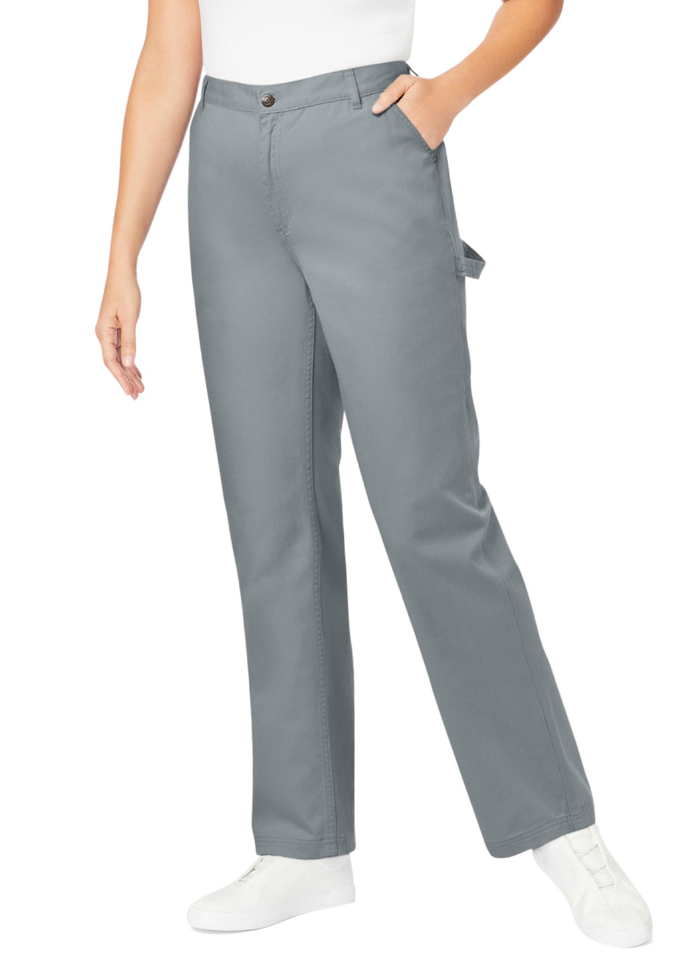 Back-Elastic All-Cotton Denim Carpenter Jeans image number 0