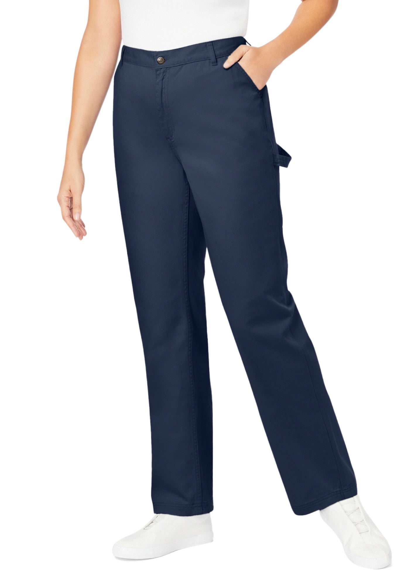 Back-Elastic All-Cotton Denim Carpenter Jeans image number 0