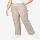 Back-Elastic All-Cotton Denim Carpenter Jeans image number null