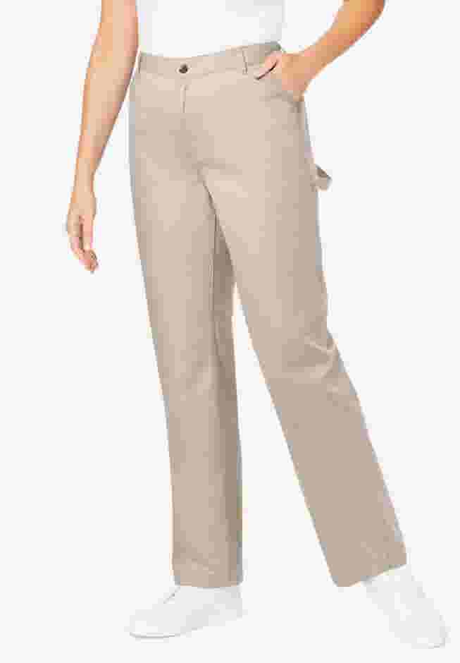 Back-Elastic All-Cotton Denim Carpenter Jeans image number 0