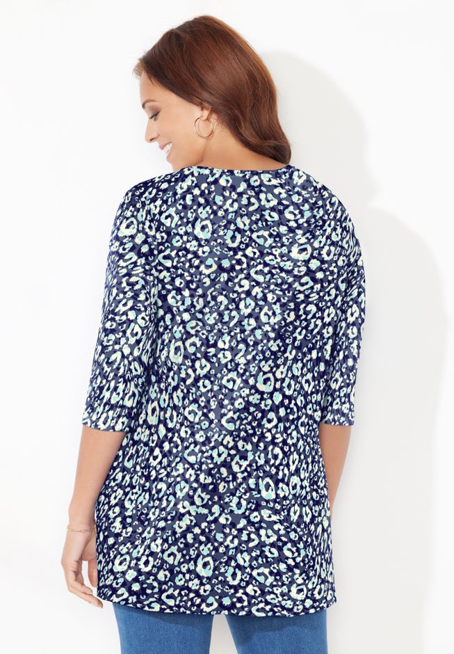 Easy Fit 3/4-Sleeve Scoopneck Tunic image number 1