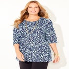 Easy Fit 3/4-Sleeve Scoopneck Tunic image number null