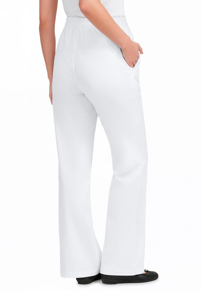 Perfect Elastic-Waist Wide-Leg All-Cotton Pull-On Denim Jeans image number 1