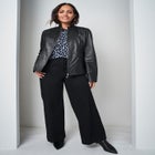 Stretch Cotton Chino Wide-Leg Trouser image number null