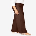 Stretch Cotton Chino Wide-Leg Trouser image number null