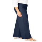 Stretch Cotton Chino Wide-Leg Trouser image number null