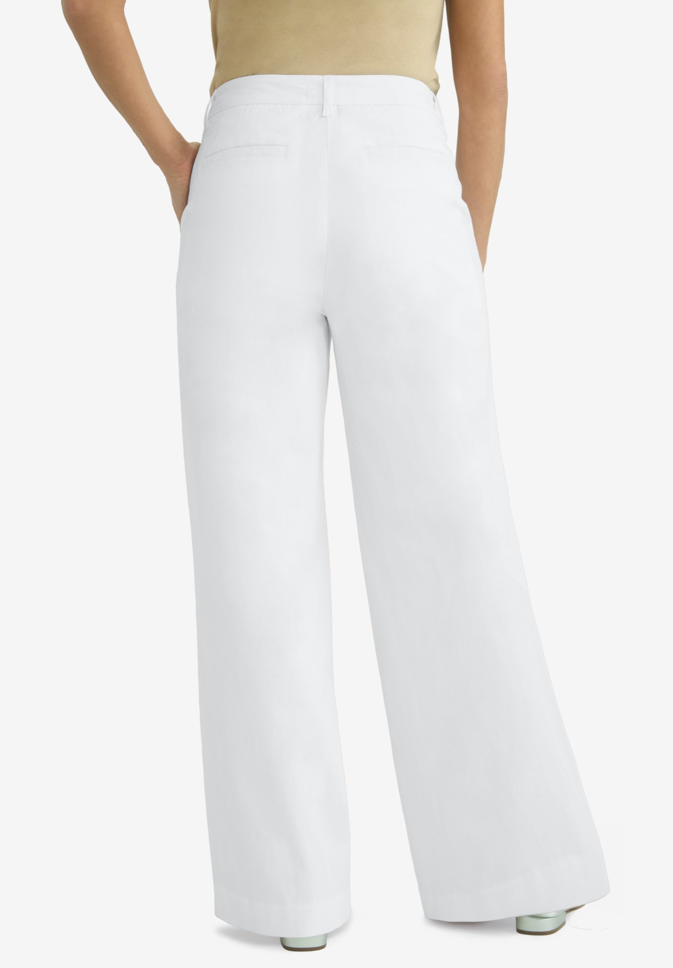 Stretch Cotton Chino Wide-Leg Trouser image number 2