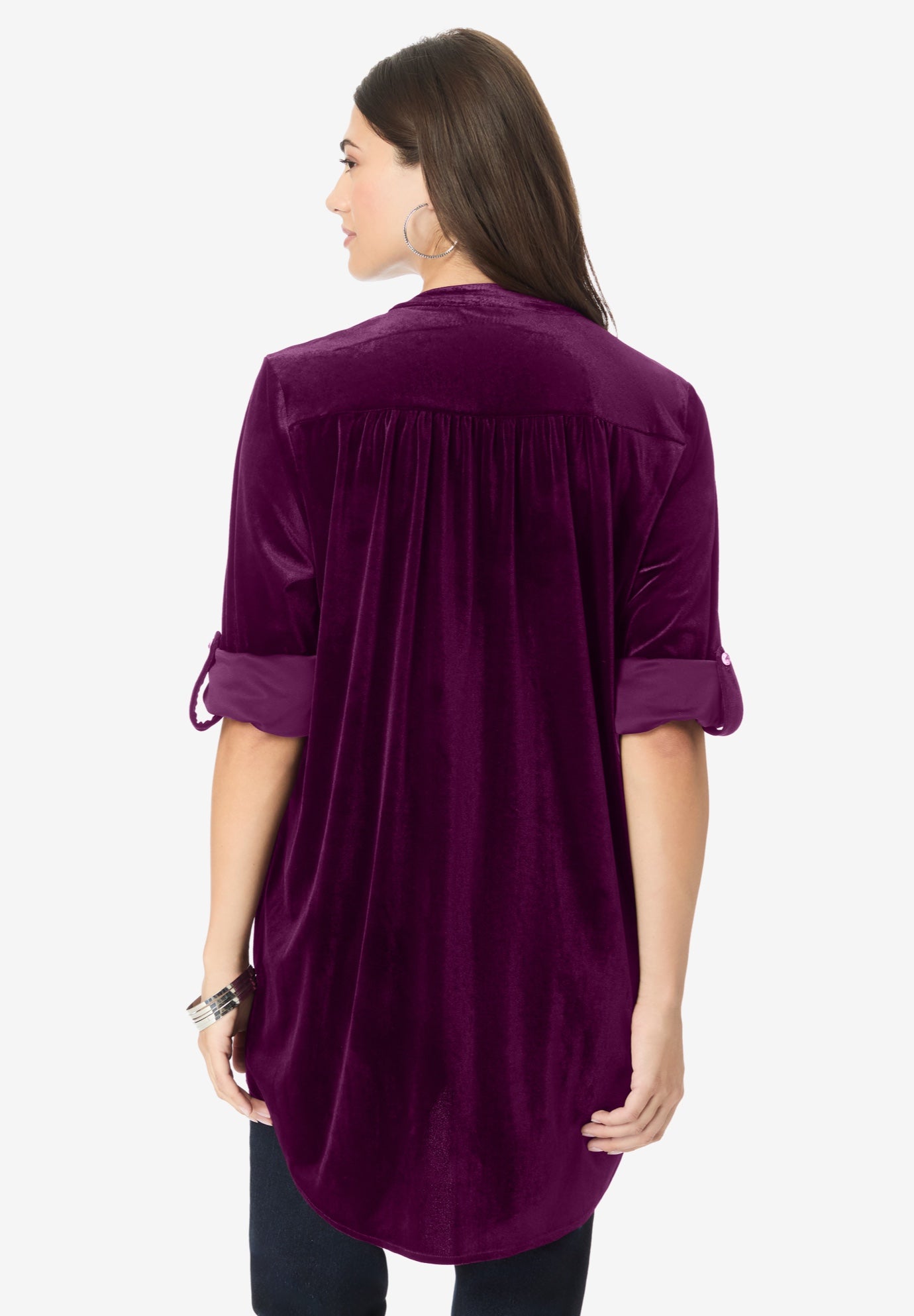 Pintuck Velour Tunic image number 1