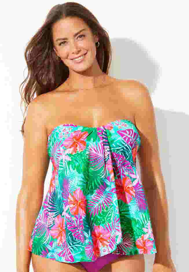 Flyaway Bandeau Tankini Top image number 8