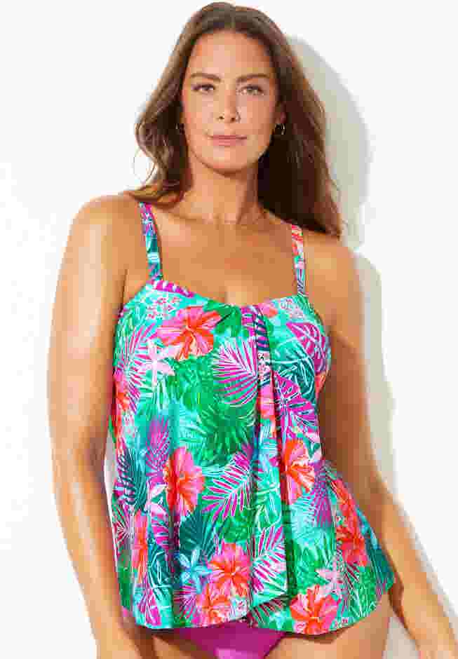 Flyaway Bandeau Tankini Top image number 10