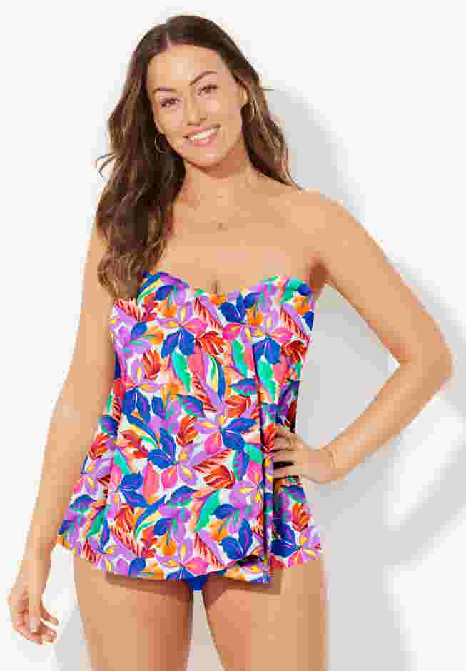 Flyaway Bandeau Tankini Top image number 5