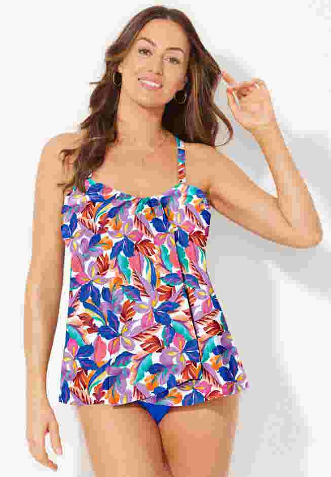 Flyaway Bandeau Tankini Top image number 6