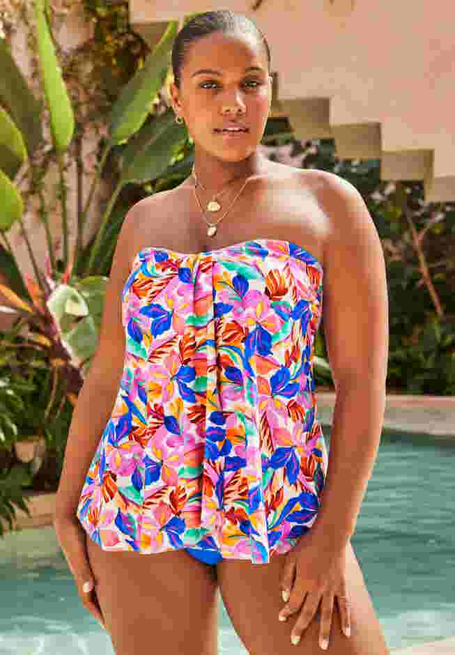 Flyaway Bandeau Tankini Top image number 0