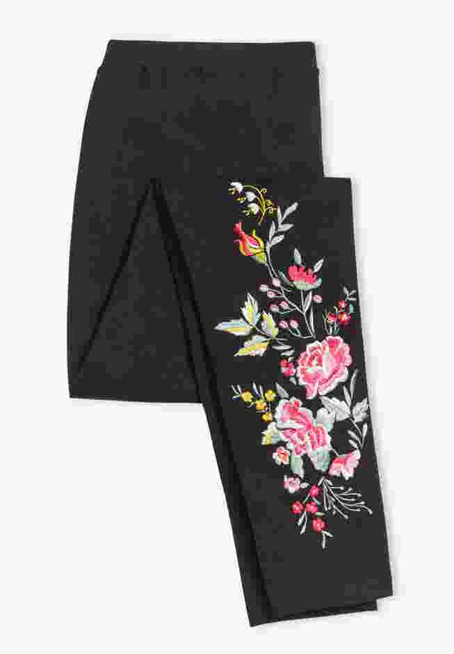 Stretch Cotton Embroidered Legging image number 3