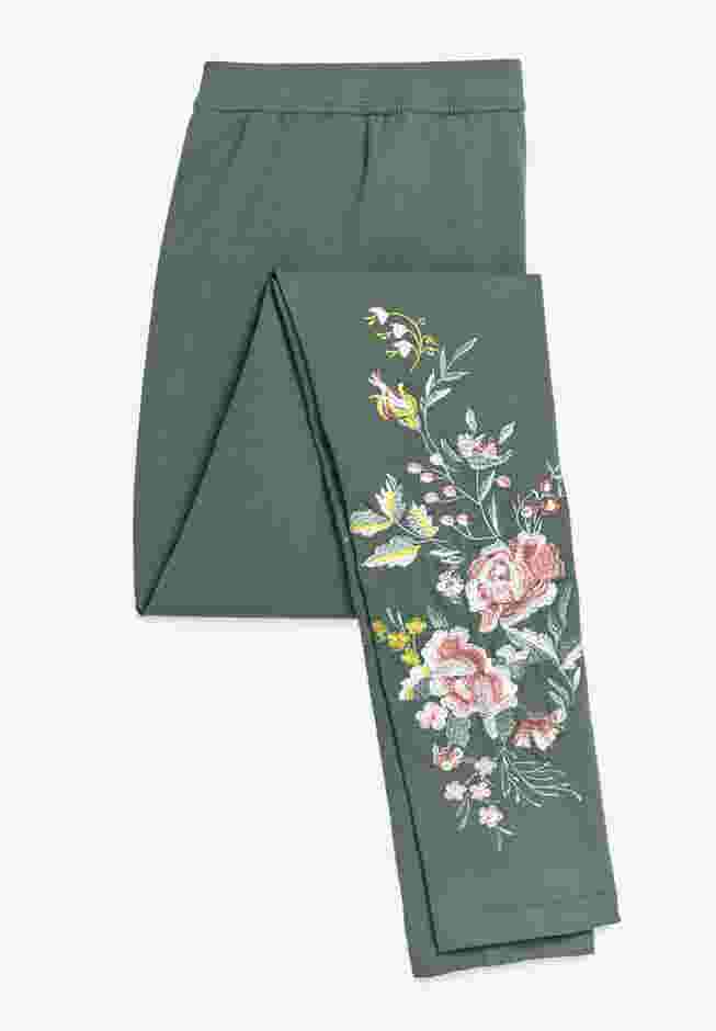 Stretch Cotton Embroidered Legging image number 5