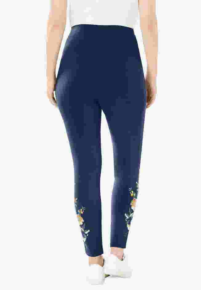 Stretch Cotton Embroidered Legging image number 2