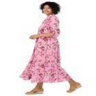 Roll-Tab Sleeve Crinkle Shirtdress image number null