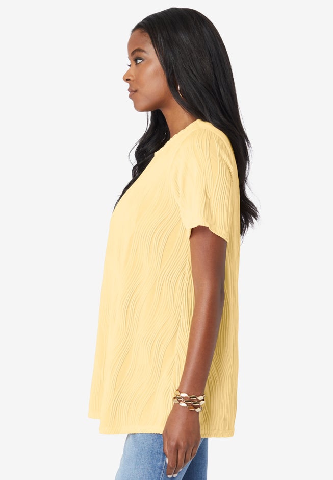 Textured Knit Swing Tee image number 2