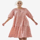 Tiered Cotton Midi Dress image number null